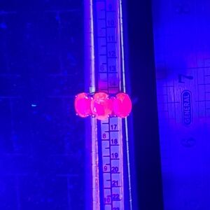 Triple Ruby/Sterling Silver Ring Marked/Tested+ Size 7 Lab Stone